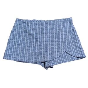 Madden NYC Sky Blue Boulce Skort XL French Girl Envelope Wrap Shorts Preppy